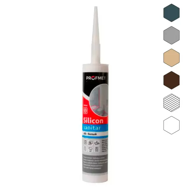 Silicon sanitar Profmet alb – super preț Forestcom